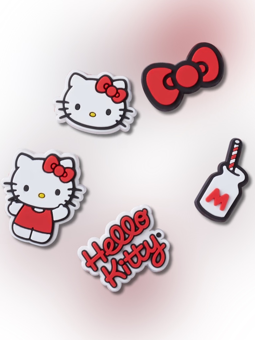 Hello Kitty Crocs Jibbitz Charms - Red, White & Black NWT NIP - Picture 3 of 3